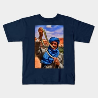 Morocco. Snake charmer. Portrait. Kids T-Shirt